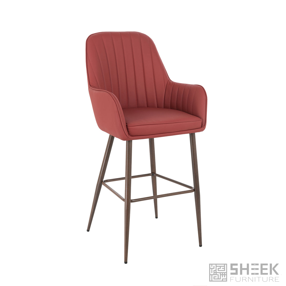 Apollo Bar Stool – Wine Red