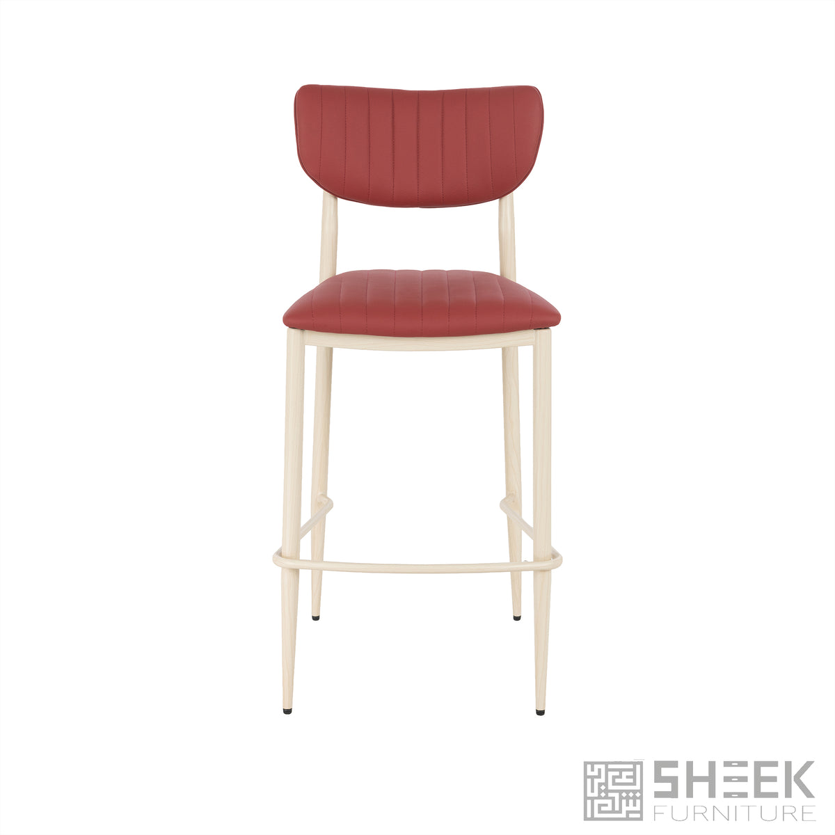 Atlas Stack Bar Stool – Wine Red