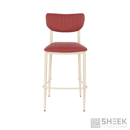 Atlas Stack Bar Stool – Wine Red