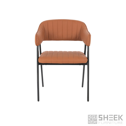 Hampton Barrel Chair – Rust Brown