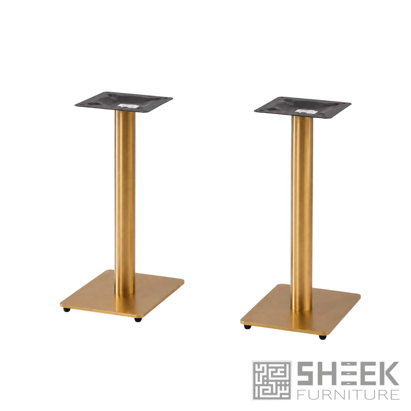 Cronus Table Base - 4-Seater - Black Iron - Connected