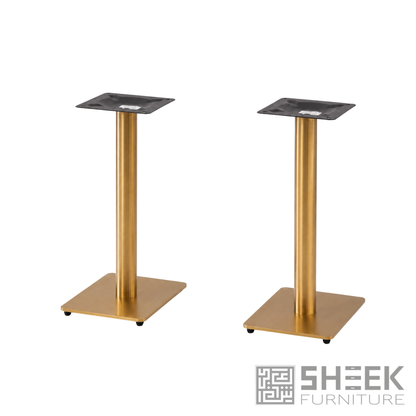 Cronus Table Base - 4-Seater - Black Iron - Connected