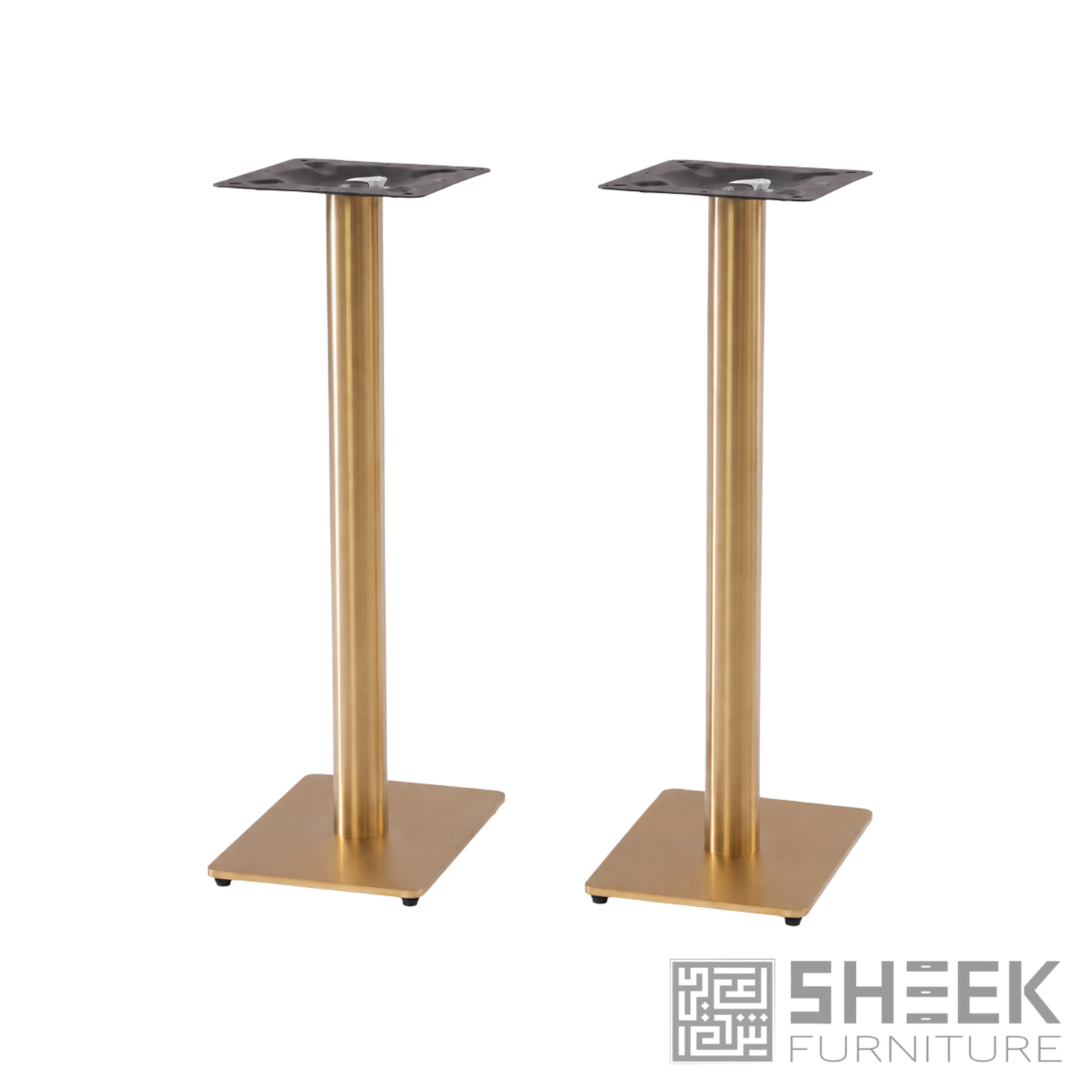 Cronus Table Base - 4-Seater - Black Iron - Connected