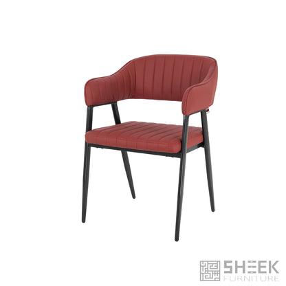 Hampton Barrel Chair – Wine Red