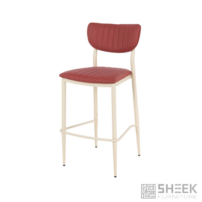 Atlas Stack Bar Stool – Wine Red