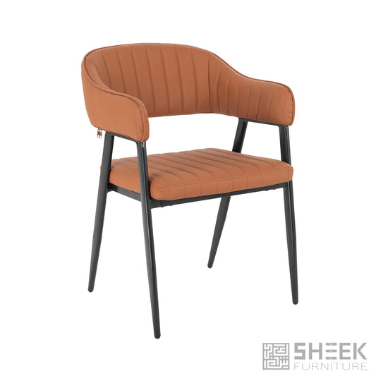 Hampton Barrel Chair – Rust Brown