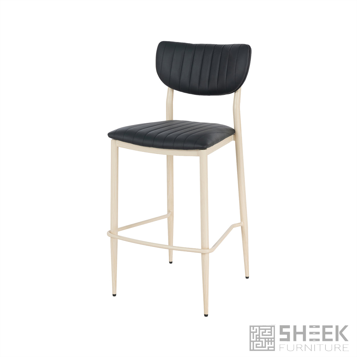 Atlas Stack Bar Stool – Midnight Black