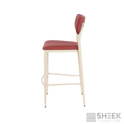 Atlas Stack Bar Stool – Wine Red