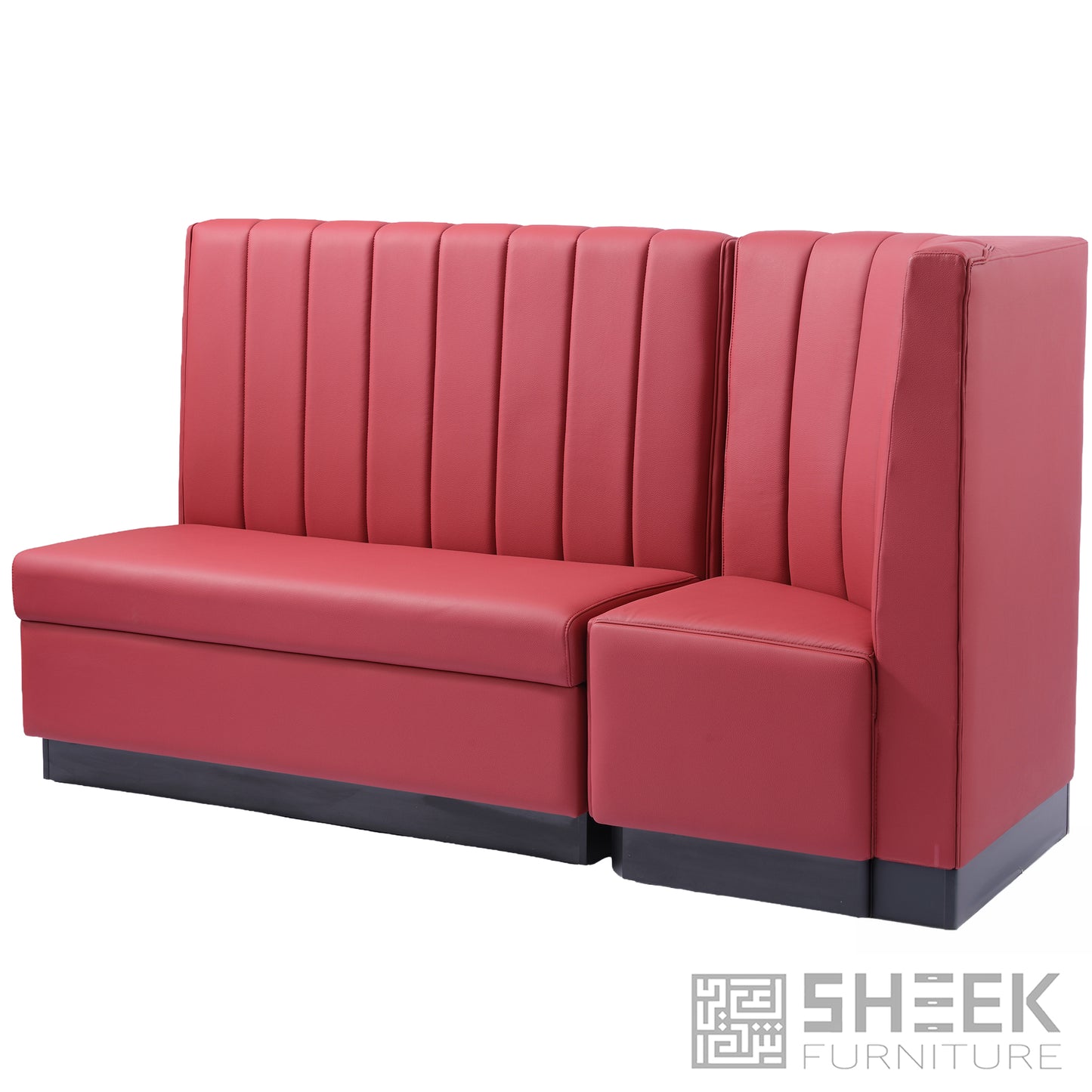 Zeus Channel Booth – Wine Red - 48"