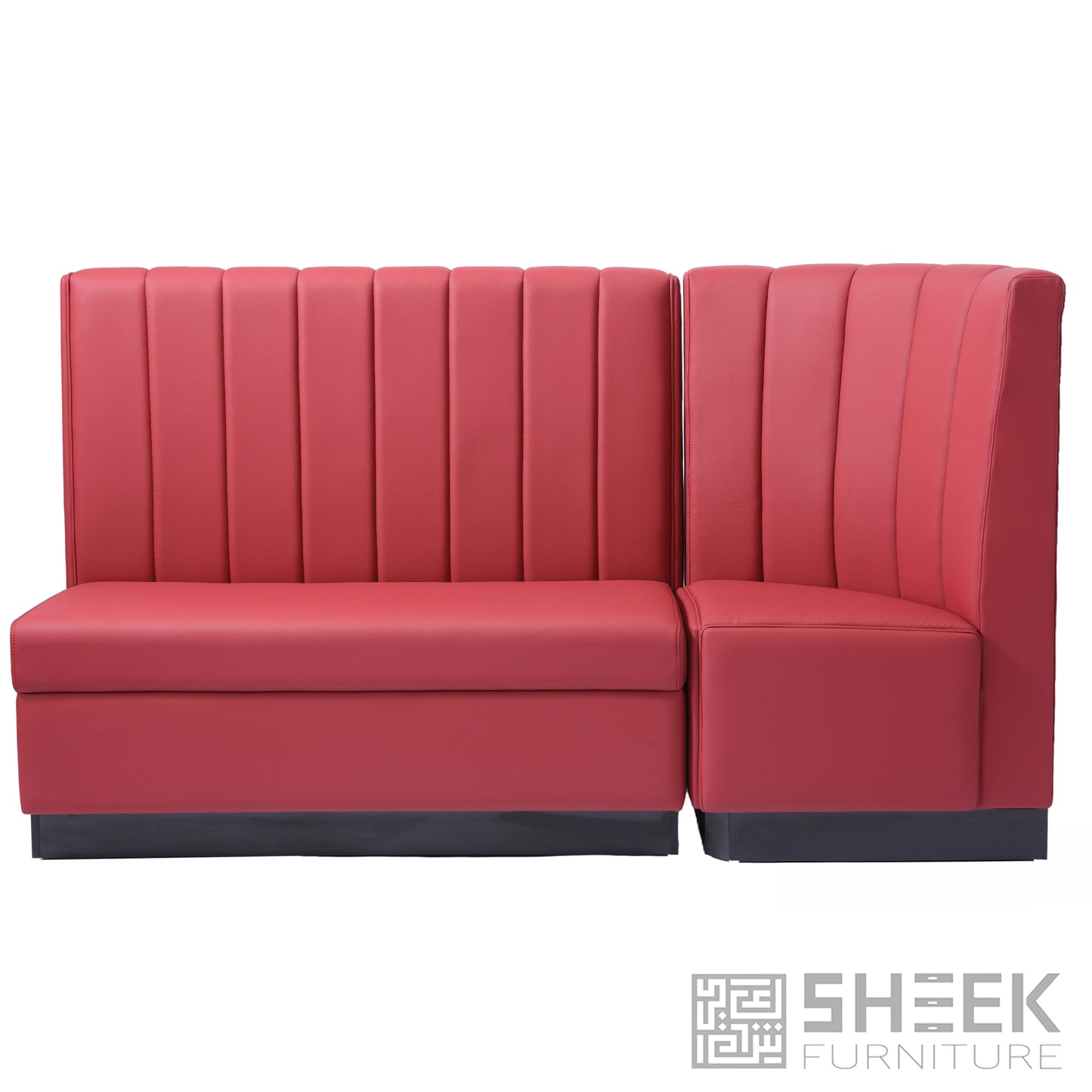 Zeus Channel Booth – Wine Red - 48"