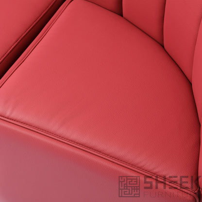 Zeus Channel Booth – Wine Red - 48"