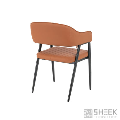 Hampton Barrel Chair – Rust Brown