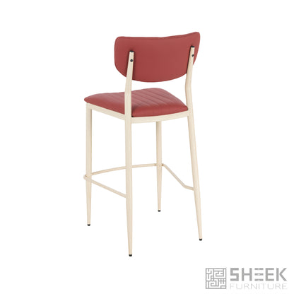 Atlas Stack Bar Stool – Wine Red