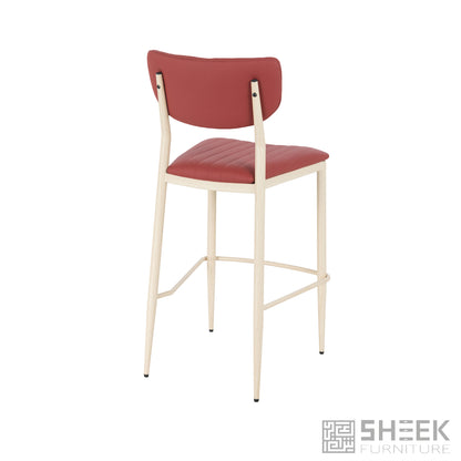Atlas Stack Bar Stool – Wine Red