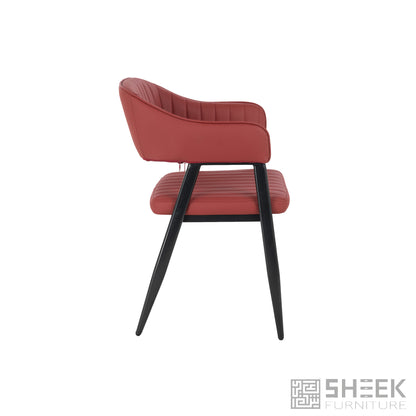 Hampton Barrel Chair – Wine Red