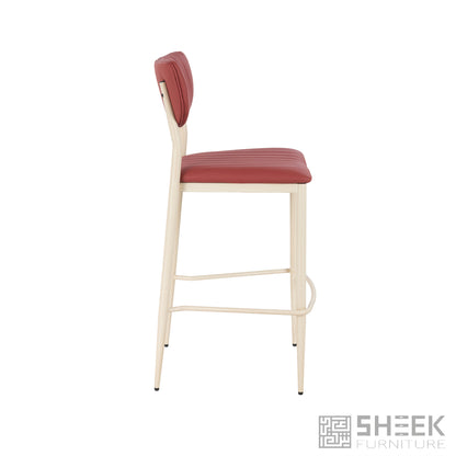 Atlas Stack Bar Stool – Wine Red