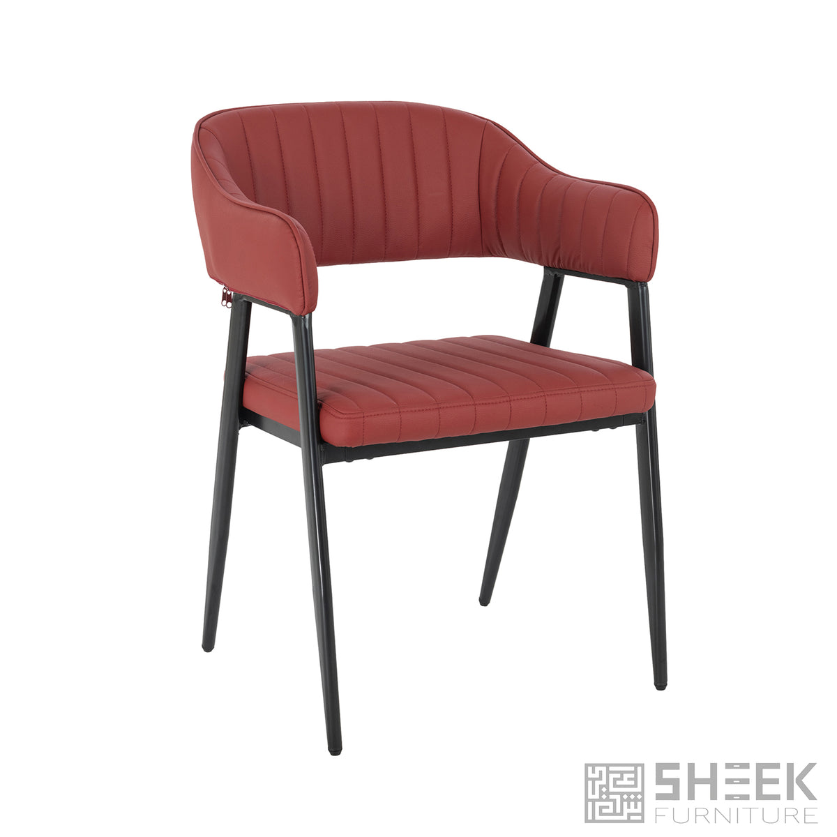Hampton Barrel Chair – Wine Red