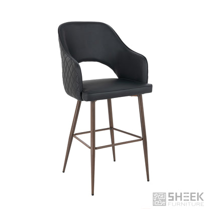 Ares Bar Stool – Midnight Black