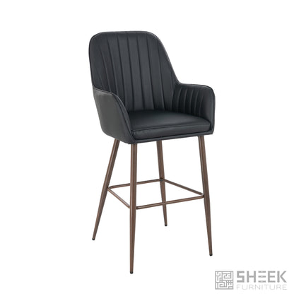 Apollo Bar Stool – Midnight Black