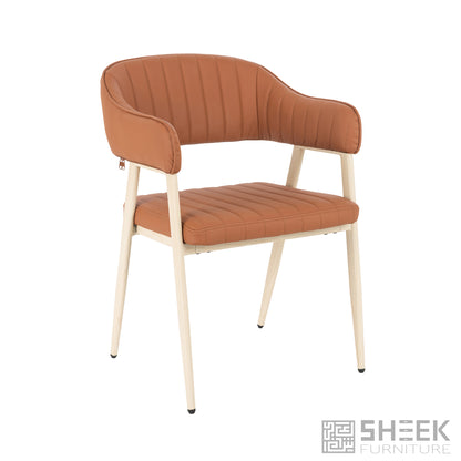 Hampton Barrel Chair – Rust Brown