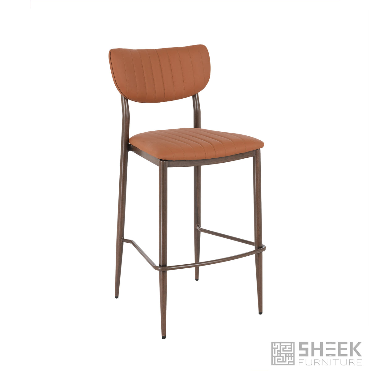 Atlas Stack Bar Stool – Rust Brown