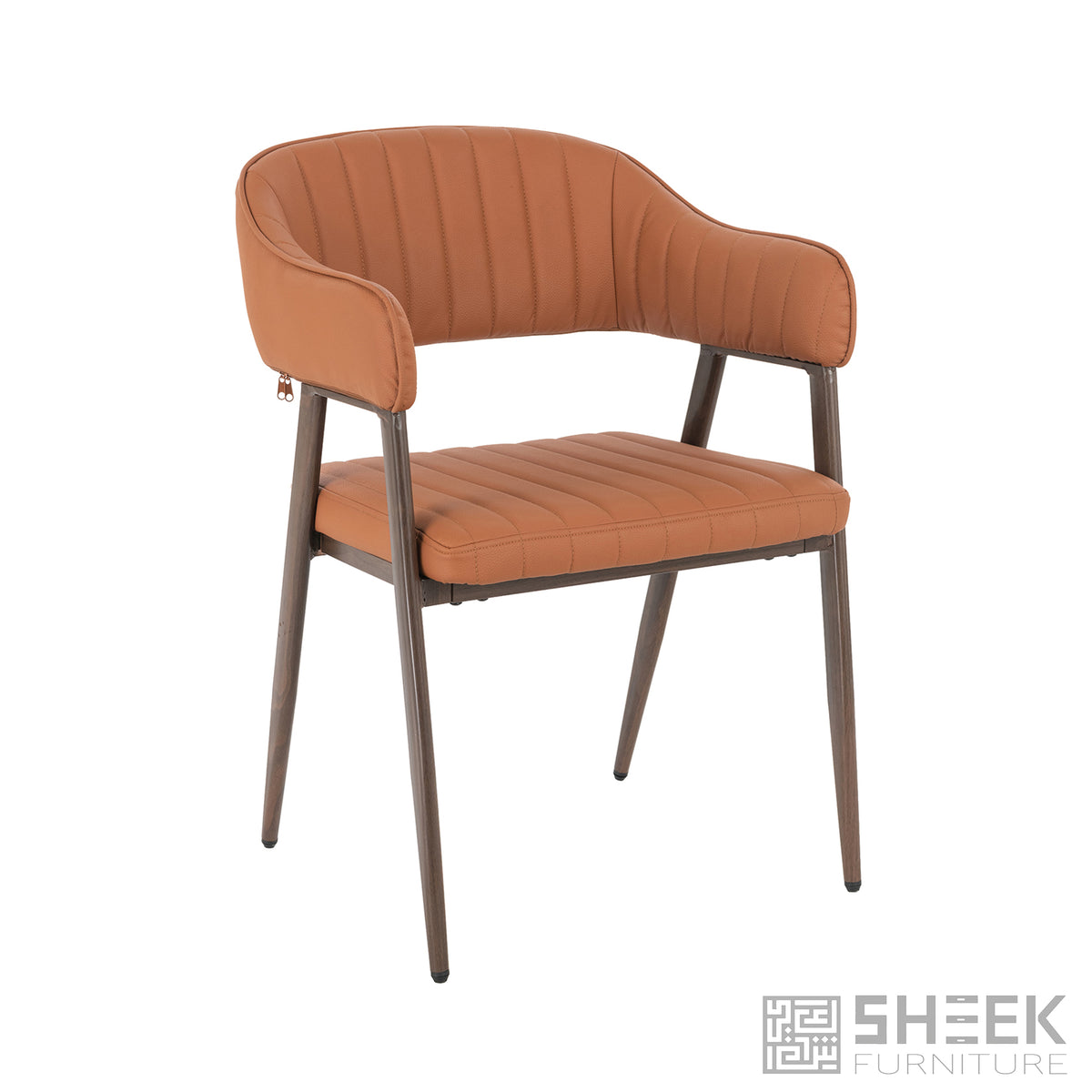Hampton Barrel Chair – Rust Brown