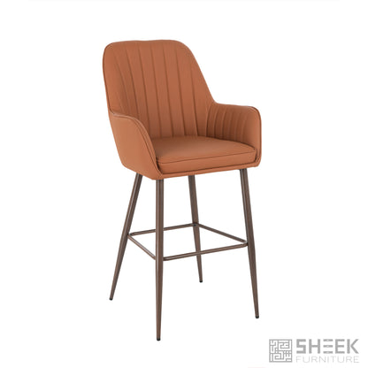 Apollo Bar Stool – Rust Brown
