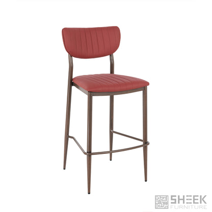 Atlas Stack Bar Stool – Wine Red
