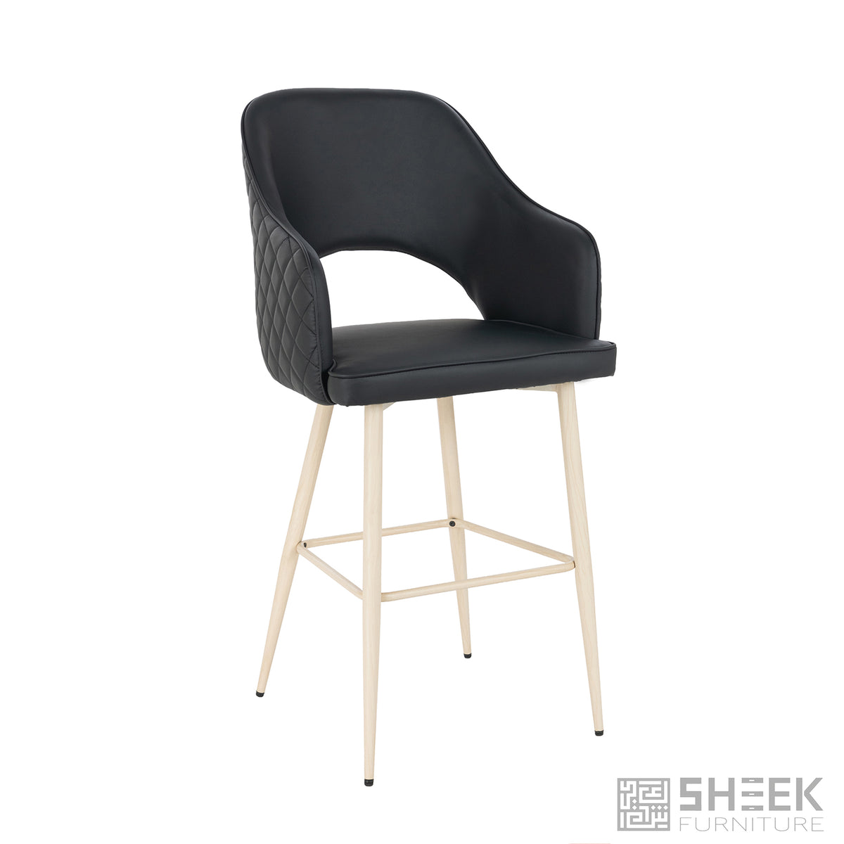 Ares Bar Stool – Midnight Black