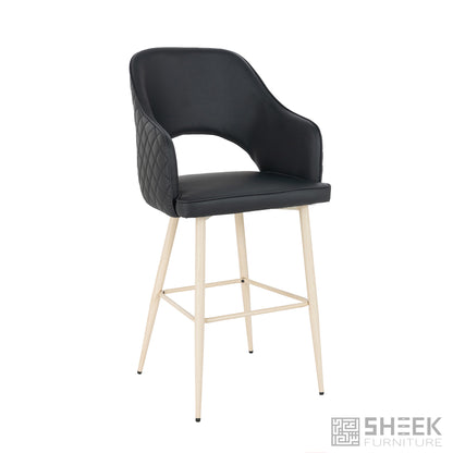 Ares Bar Stool – Midnight Black