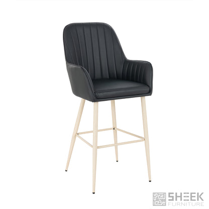 Apollo Bar Stool – Midnight Black