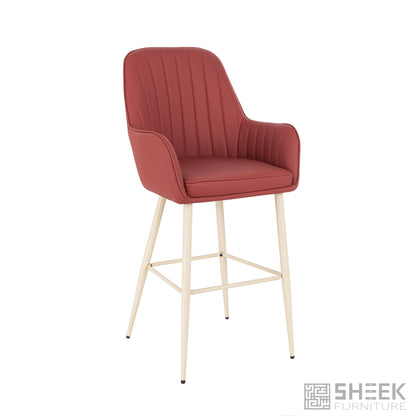 Apollo Bar Stool – Wine Red