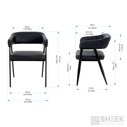 Hestia Barrel Chair – Midnight Black