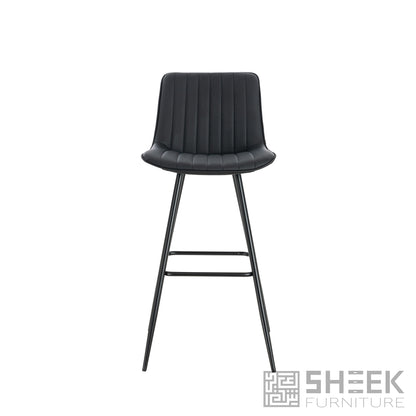 Hermes Bar Stool – Midnight Black