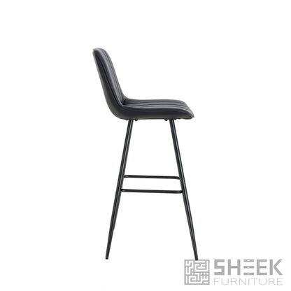 Hermes Bar Stool – Midnight Black