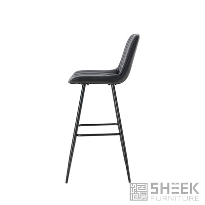Hermes Bar Stool – Midnight Black