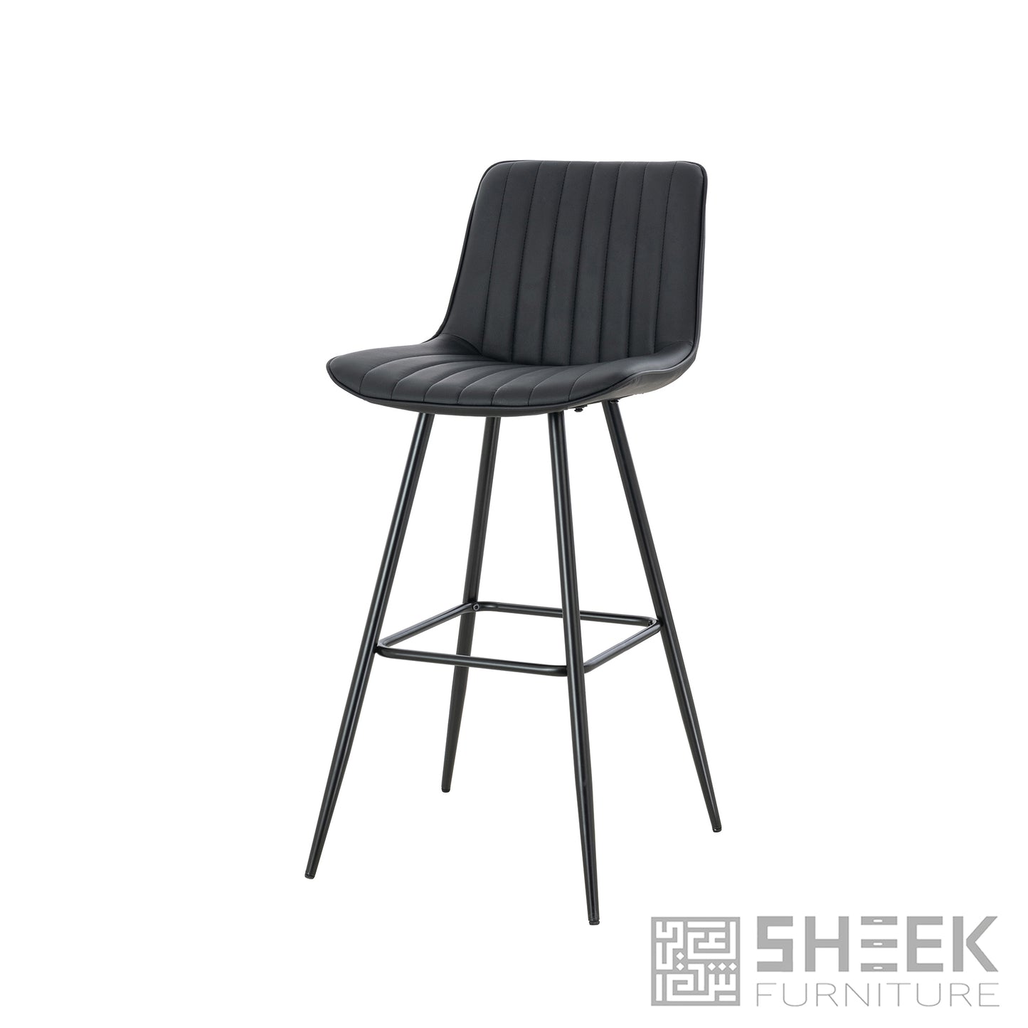 Hermes Bar Stool – Midnight Black