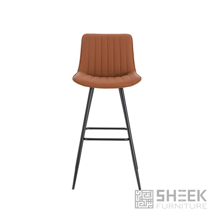Hermes Bar Stool – Rust Brown
