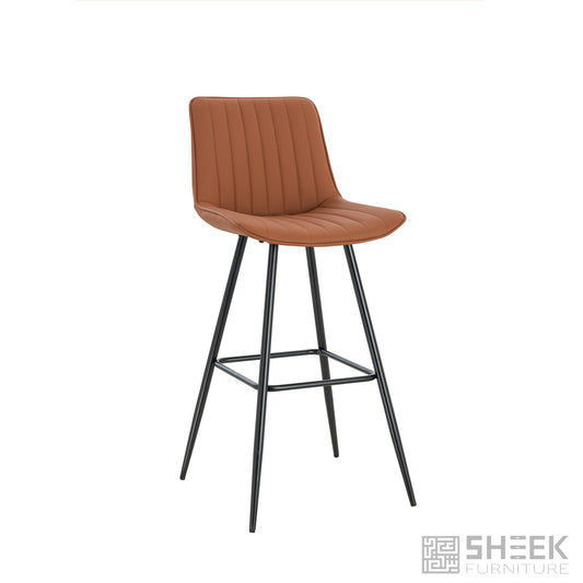 Hermes Bar Stool – Rust Brown