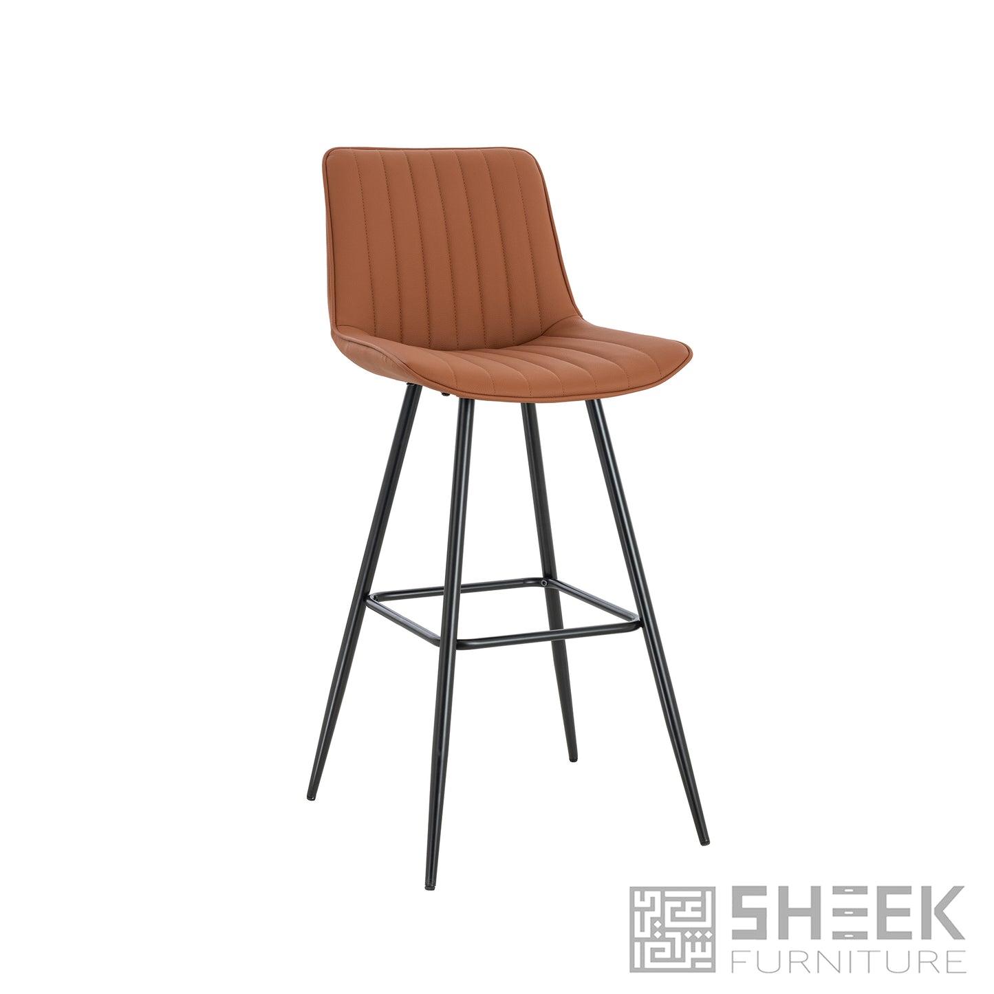 Hermes Bar Stool – Rust Brown