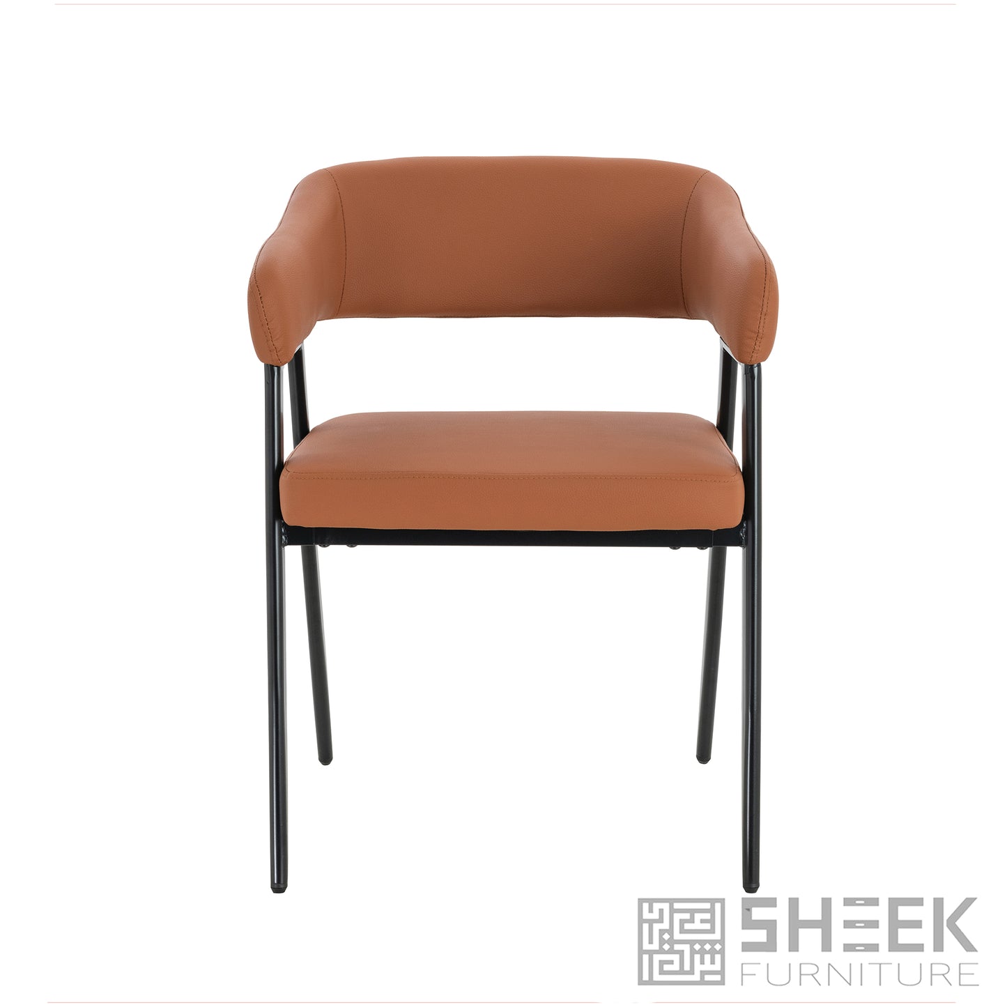 Hestia Barrel Chair – Rust Brown
