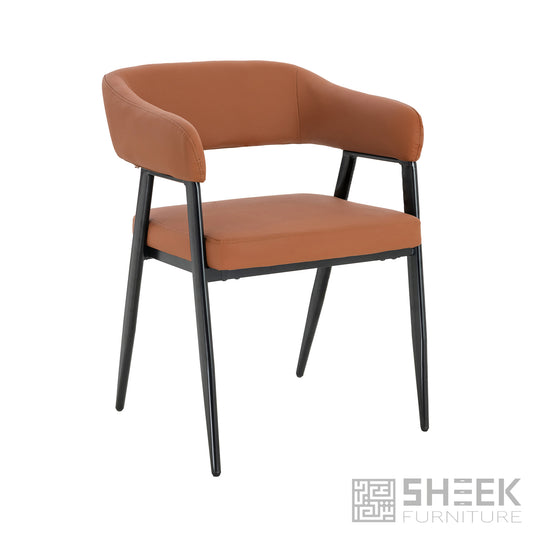 Hestia Barrel Chair – Rust Brown