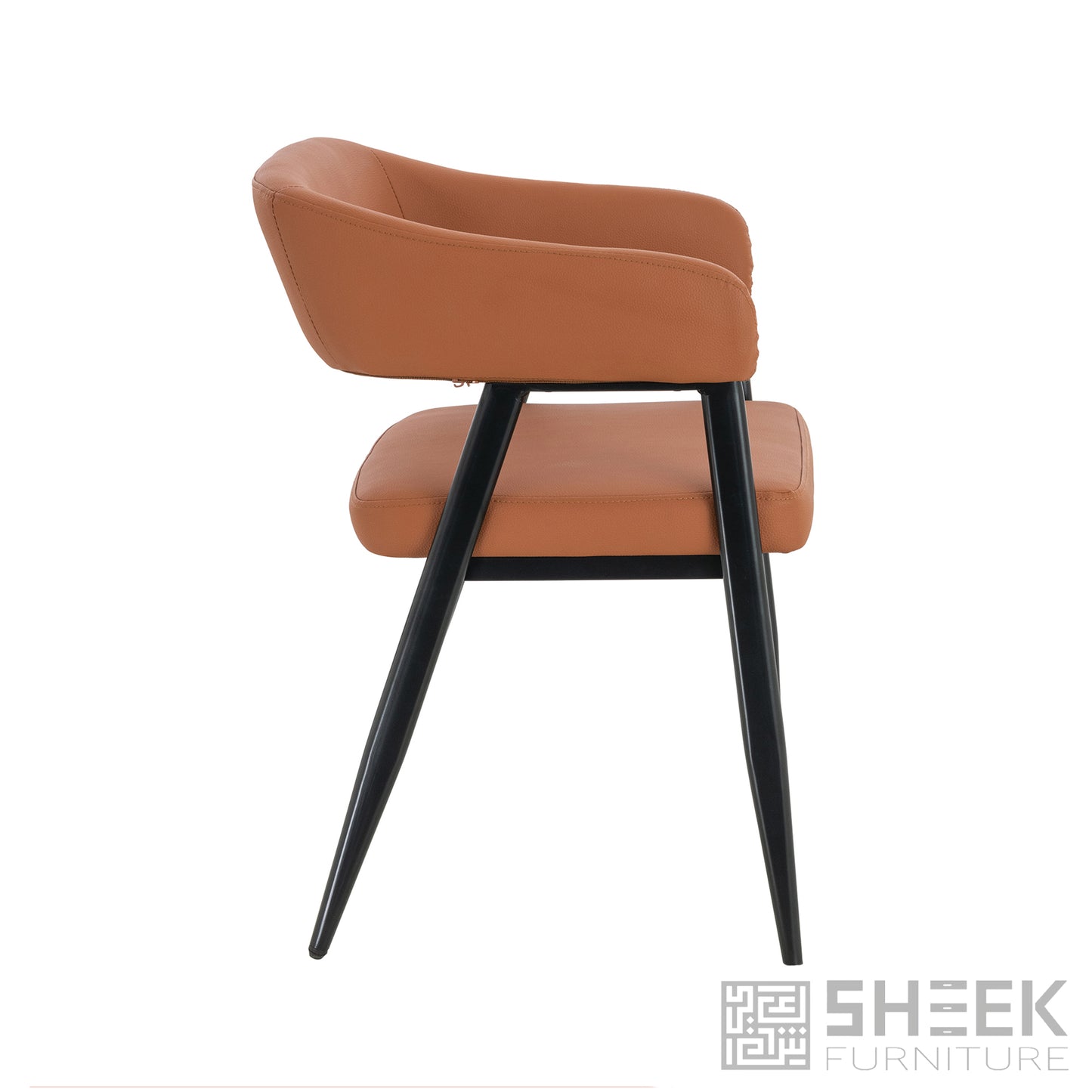 Hestia Barrel Chair – Rust Brown