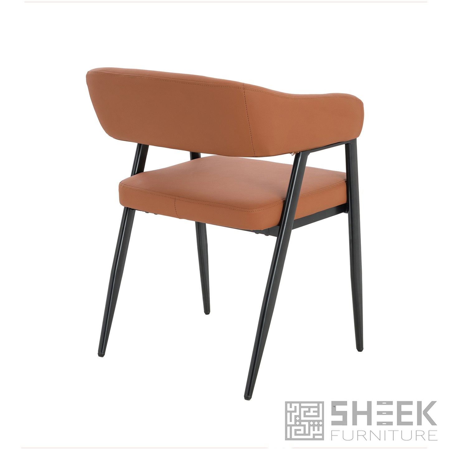 Hestia Barrel Chair – Rust Brown
