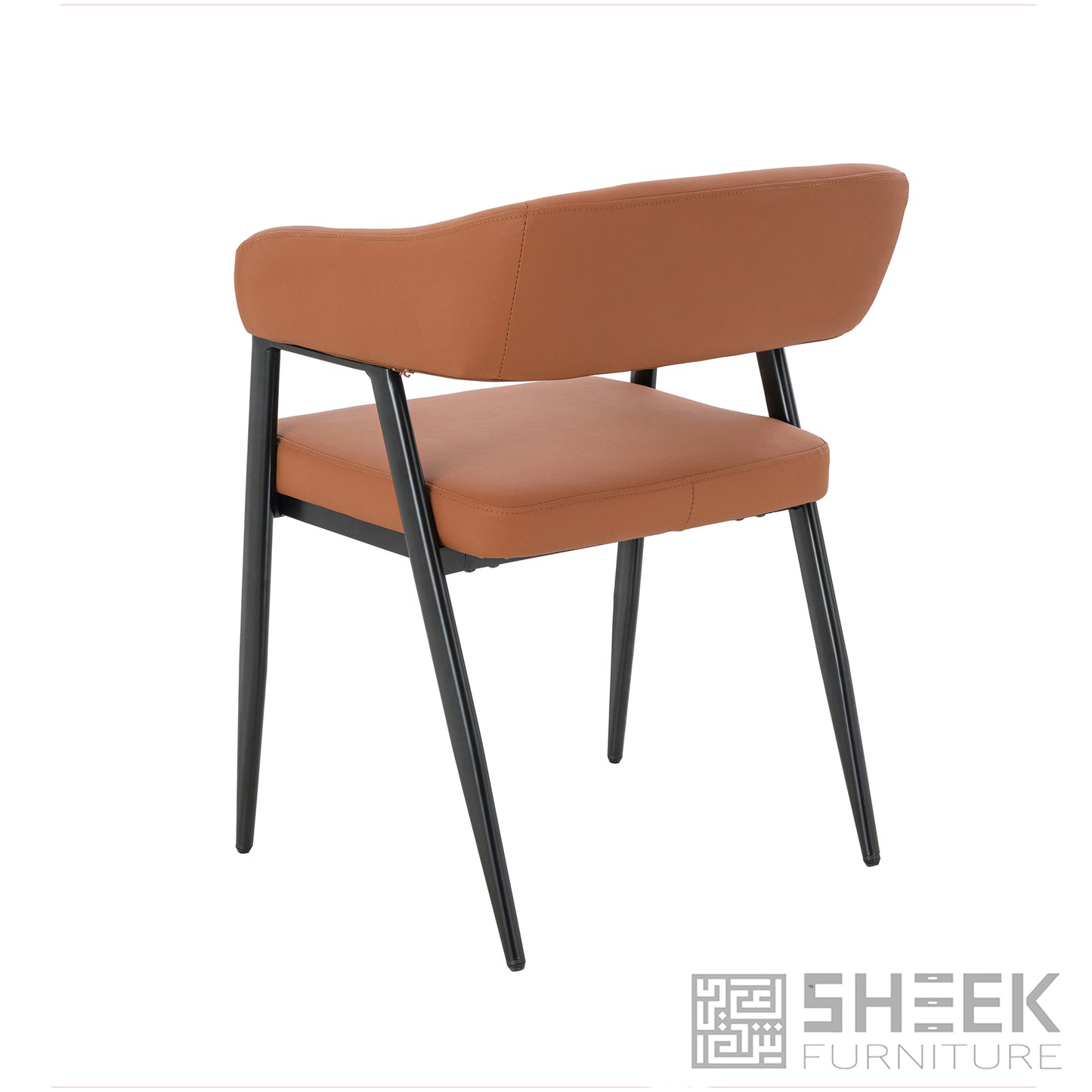 Hestia Barrel Chair – Rust Brown