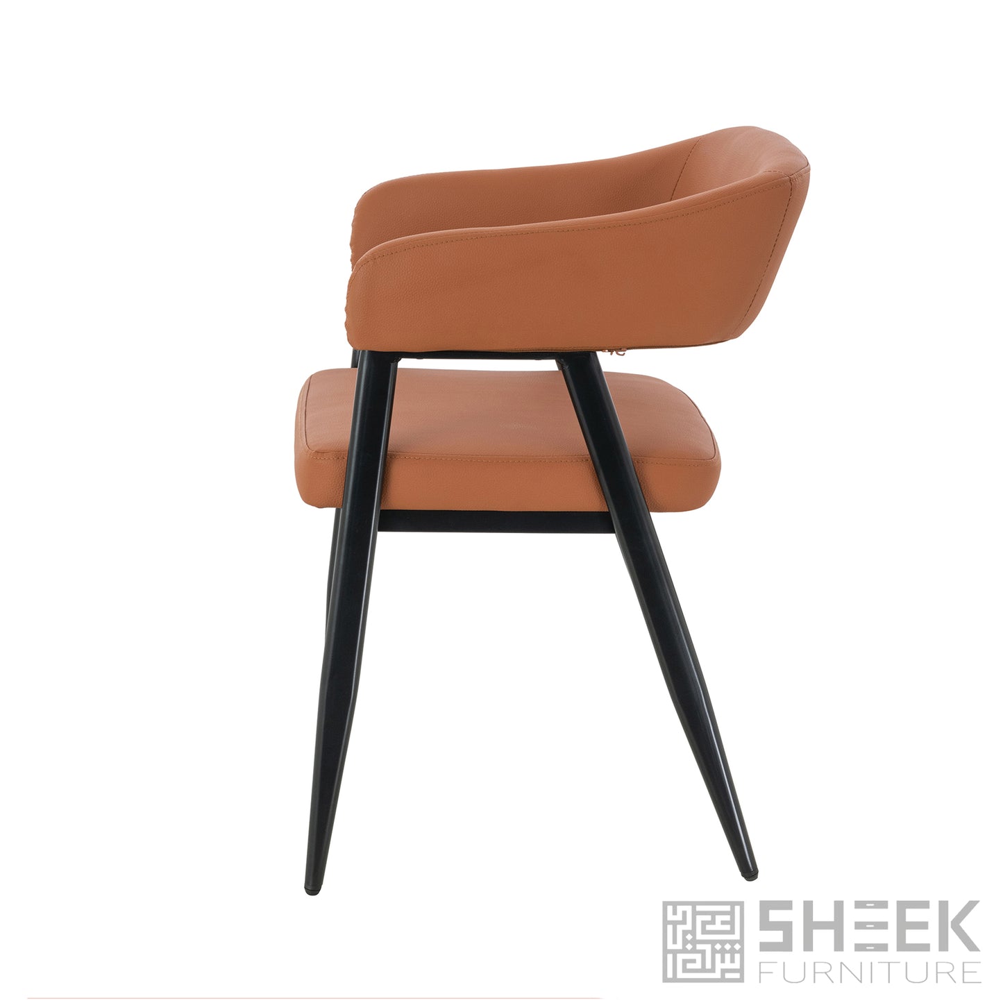 Hestia Barrel Chair – Rust Brown