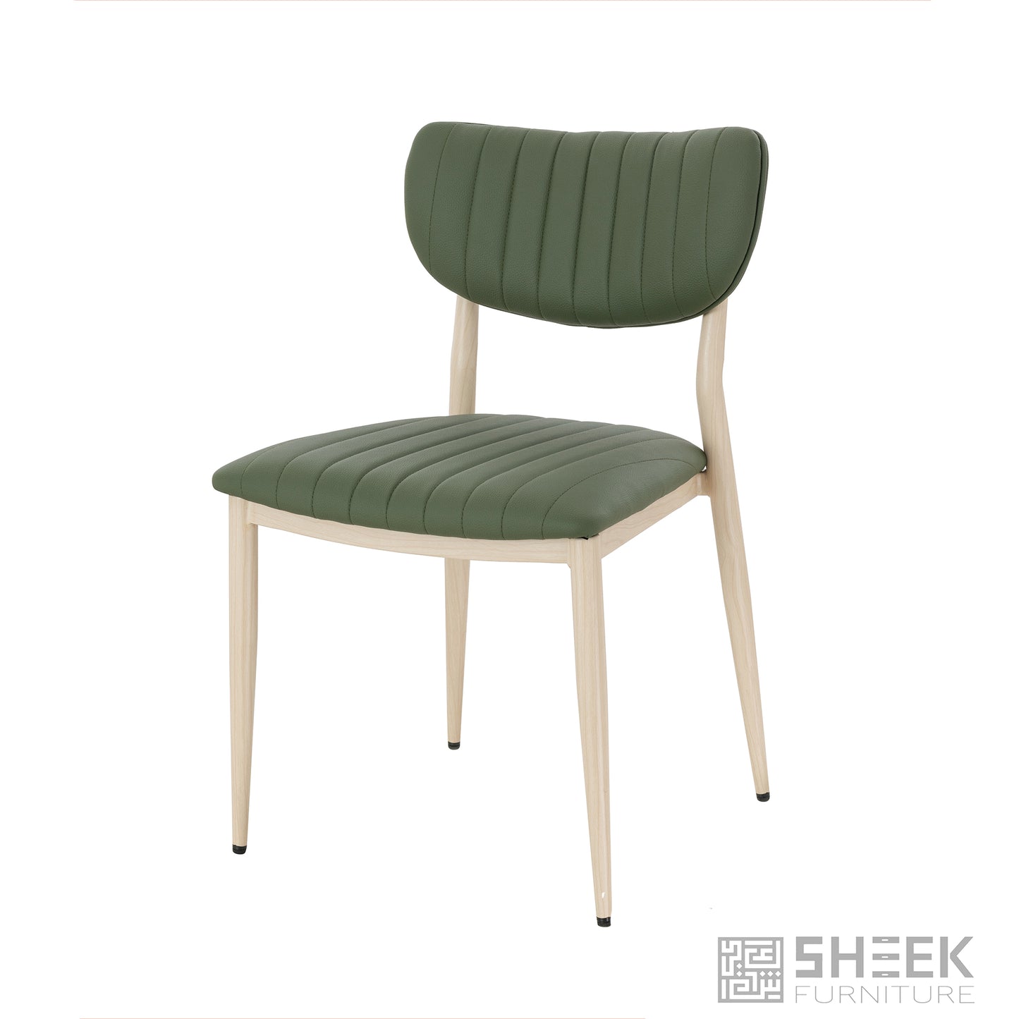 Atlas Stack Chair – Olive Green on Oak
