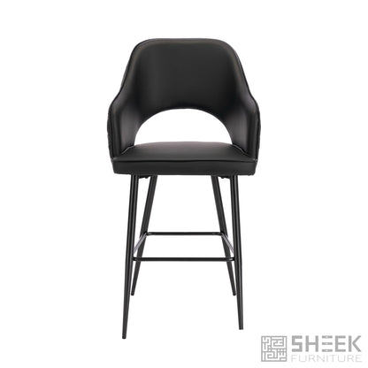 Ares Bar Stool – Midnight Black
