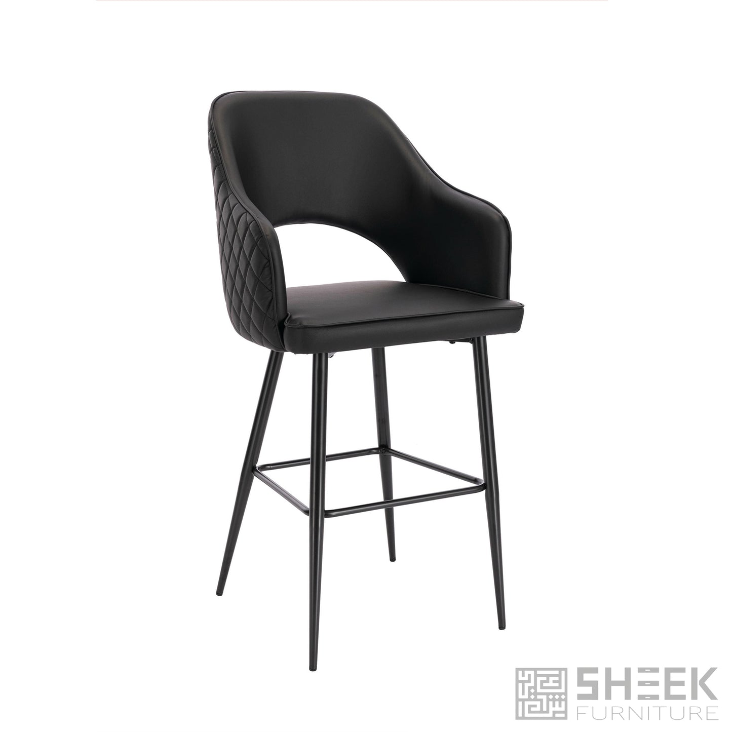 Ares Bar Stool – Midnight Black