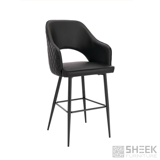 Ares Bar Stool – Midnight Black